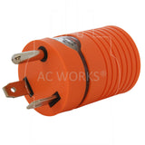 AC WORKS® [ADTTL530] Generator Adapter RV 30A TT-30P to L5-30R 30A 3-Prong Locking Connector