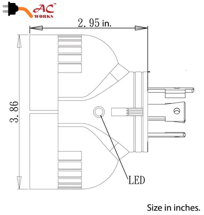 ADVL1430520, AC Works, AC Connectors, V-DUO adapter, locking adapter, orange adapter