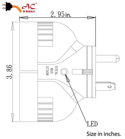 AC Works, AC Connectors, ADVTT520, Orange adapter, V-DUO adapter, V-DUO