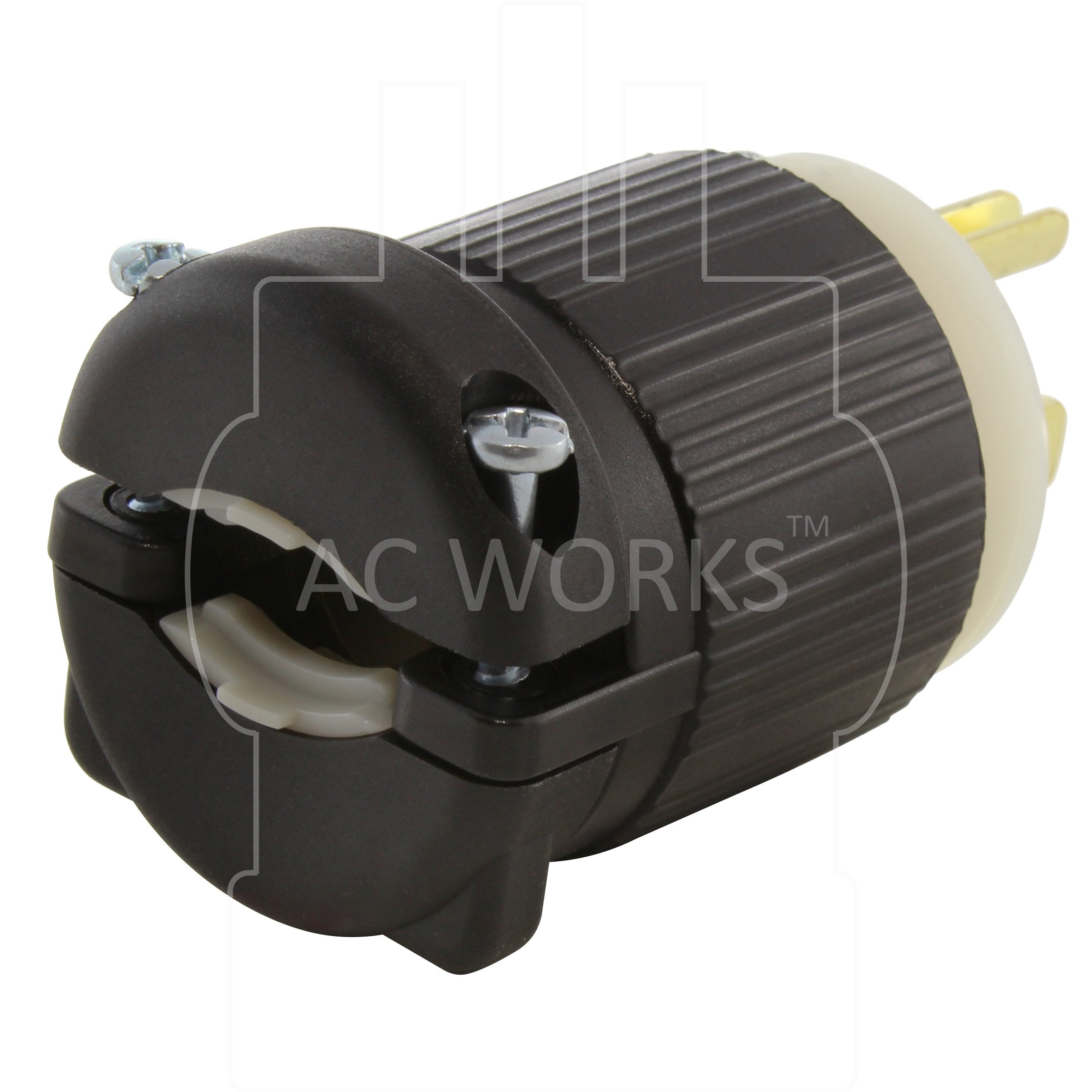 Plugrand Nema 6-20P 20A 250V Angled Plug - 12-Direction Rotatable Industrial Connector (ETL Listed)