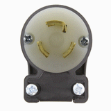 NEMA L5-15P, L515 all angle plug, 90 degree plug, 15 amp 125 volt locking plug
