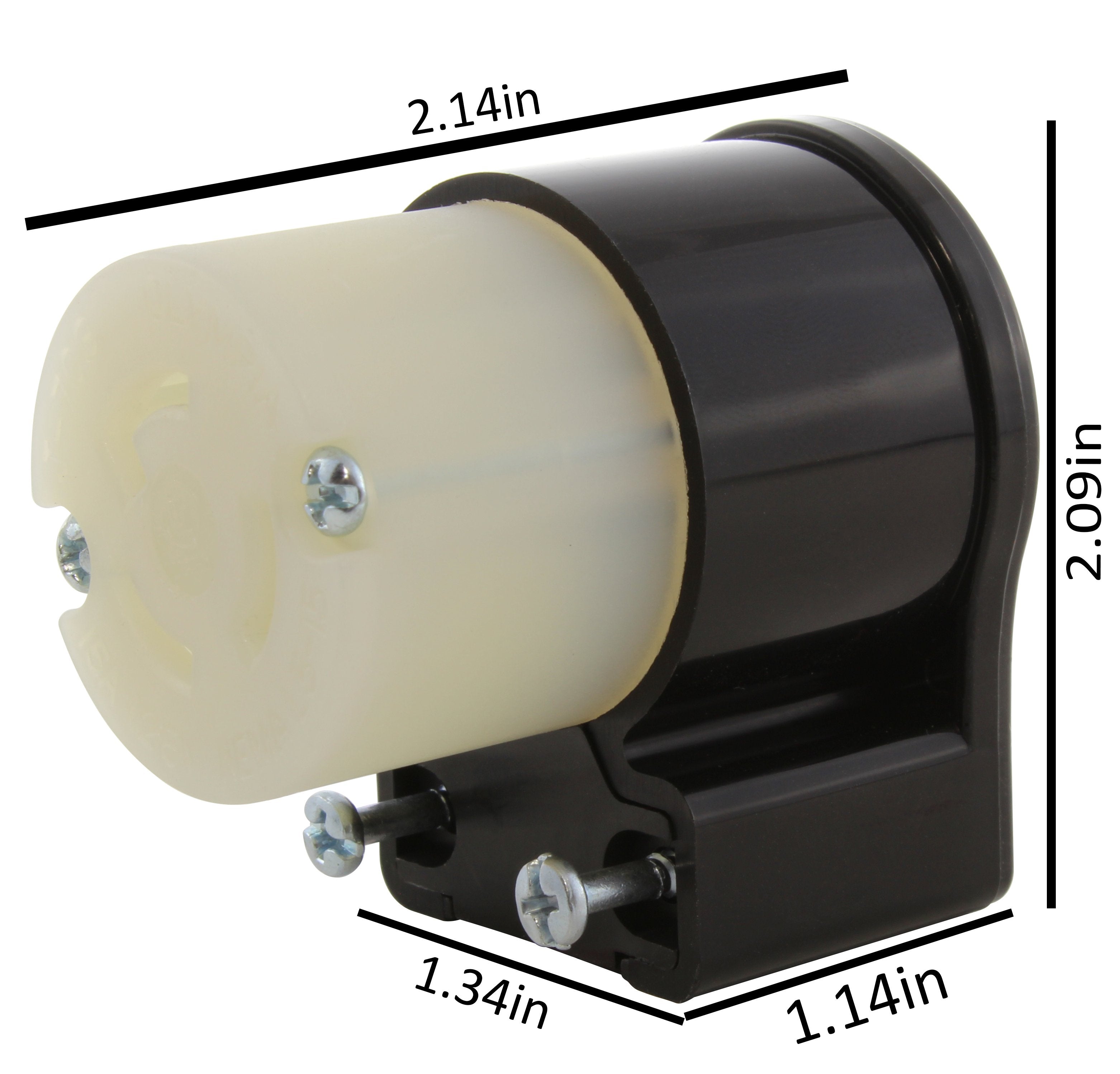 compact locking female connector, twist lock female connector