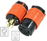 AC Works, NEMA L14-30P, L14-30P, L1430P, L1430, NEMA L14-30R, L14-30R, L1430R, locking plug and outlet, generator plug and outlet