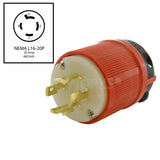 NEMA L16-20P male plug assembly