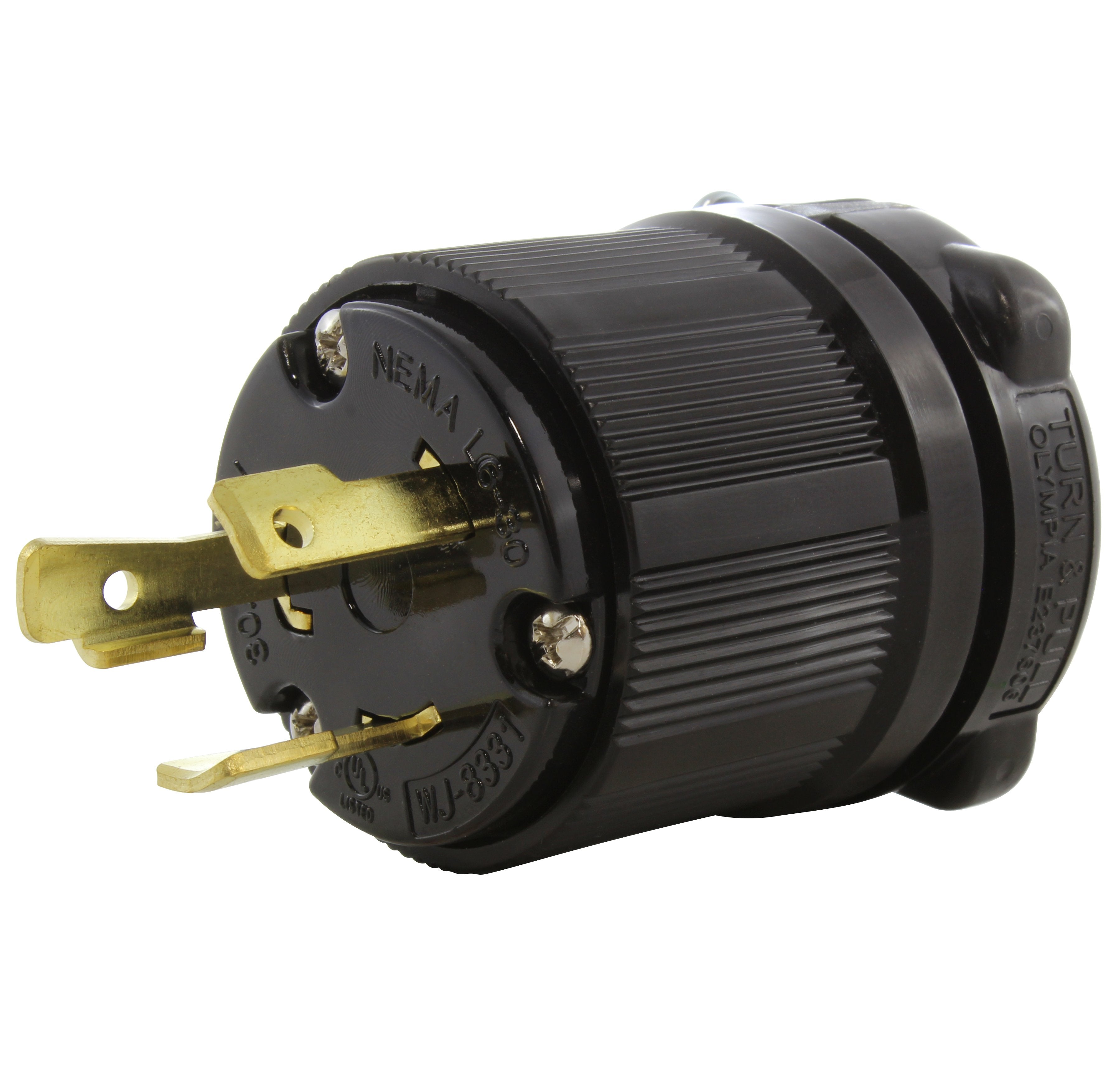 AC WORKS® NEMA L6-30P 30 Amp 250 Volt 3-Prong Locking Male Plug