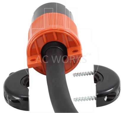 AC Works, connector with strain relief, strain relief connector, heavy duty DIy connector