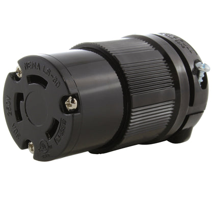 AC WORKS® [ASL630R] NEMA L6-30R 30A 250V 3-Prong Locking Female Connector with UL, C-UL Approval