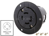 NEMA L14-30R 30A 125/250V 4-prong locking outlet