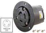 NEMA L6-20R 20A 250V 3-prong locking outlet