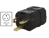 AC WORKS® [ASQ520P-BK] NEMA 5-20P 20A 125V Clamp Style Square Plug with UL, C-UL Approval