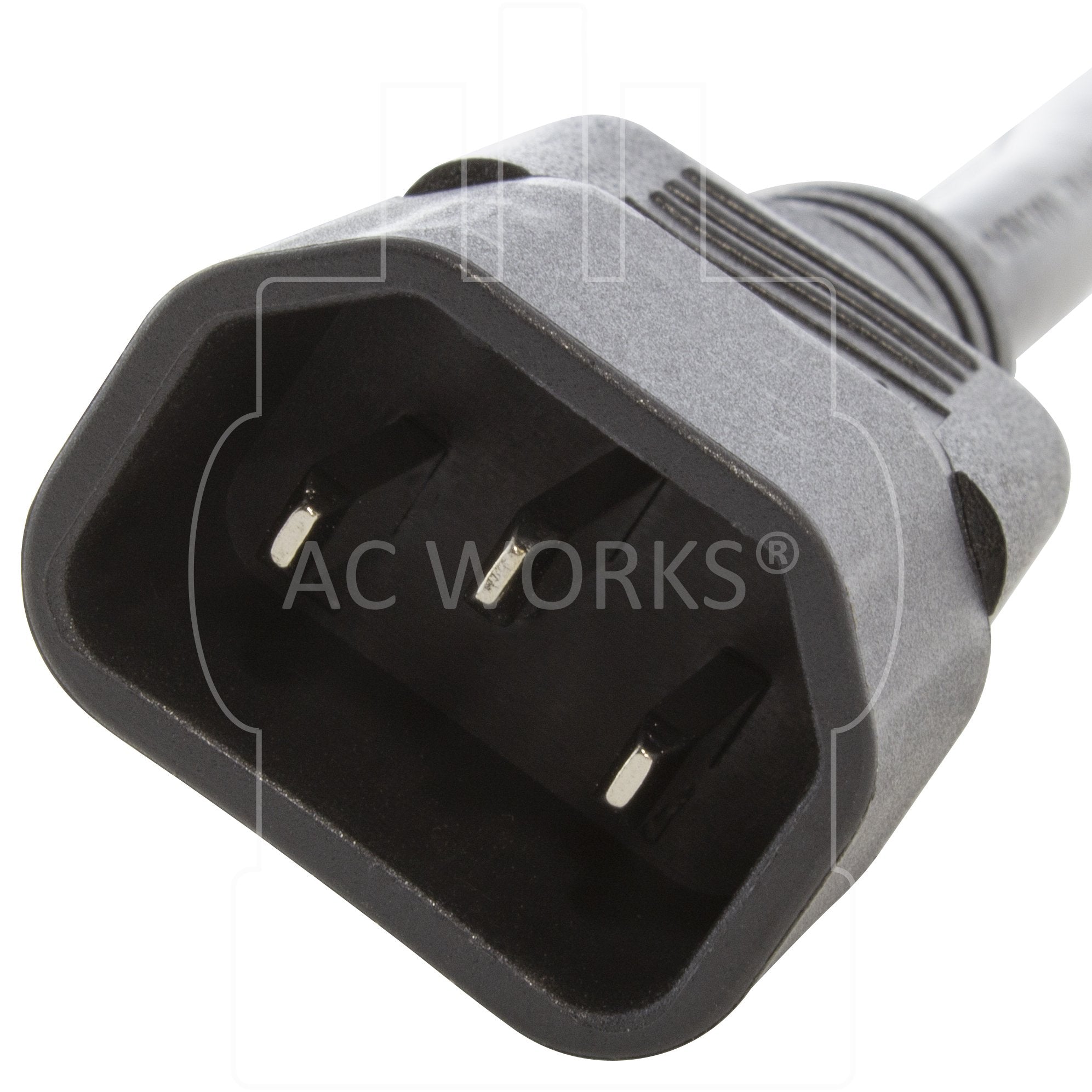 AC WORKS® [CC14Y515] Up to 7ft 10A 18/3 Medical Grade Y-Cable with Two NEMA 5-15R Connectors