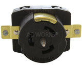 4-prong 50A 125/250V locking receptacle