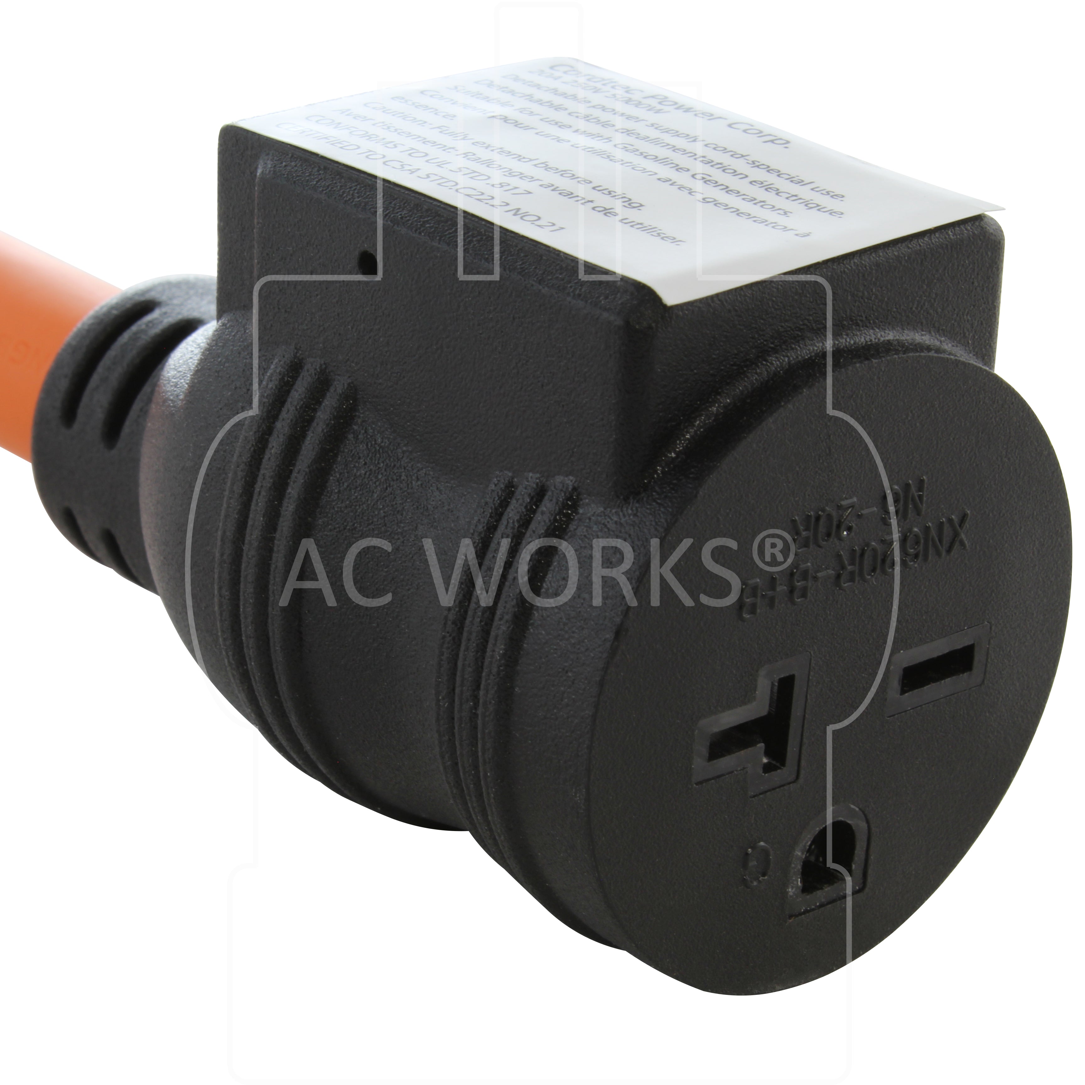 NEMA 6-20R 20A 250V 3-prong straight blade connector