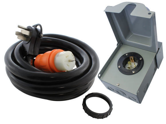 AC WORKS® [EP1450KIT] 50A Emergency Power Kit with SS2-50 Inlet Box