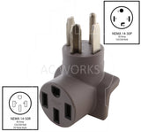 NEMA 14-30P to NEMA 14-50R 4-prong dryer outlet adapter for level 2 EV charging