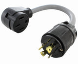 AC WORKS brand modern gray flexible EV charging adapter