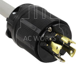 AC Works, AC Connectors, NEMA L14-30P, L1430 plug, 30 amp 4 prong plug, 4 prong twist lock plug