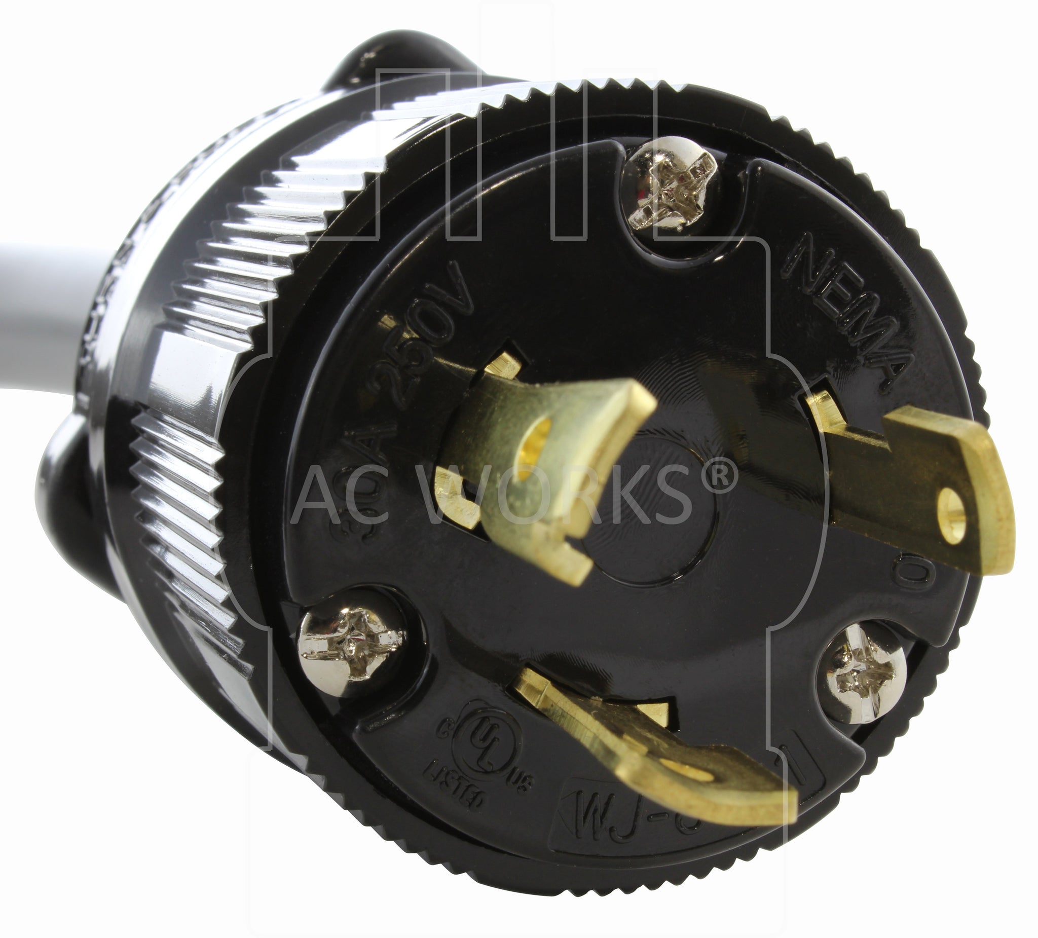 AC WORKS® EV Adapter 30A 250V L6-30P Locking Plug to To 50A Tesla