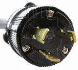 NEMA L6-30P, L630 male plug, 3-prong 30 amp 250 volt locking male plug