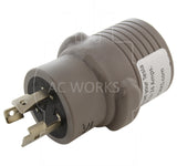 compact EV charging adapter, Tesla charging adapter by AC WORKS, AC Connectors modern grey adapter