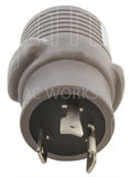 NEMA L6-30P, L630 male plug, L630P, 3-prong 30 amp 250 volt locking plug, industrial plug