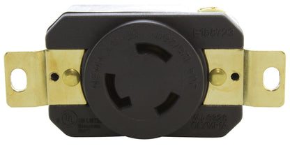 UL certified outlet replacement, flush mount locking DIY receptacle