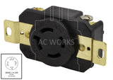 AC Works, AC Connectors, flush mount receptacle, NEMA L14-20R, L1420 replacement outlet, 20 amp 4 prong generator outlet