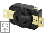 NEMA L5-20R 20A 3-prong locking flanged mount receptacle
