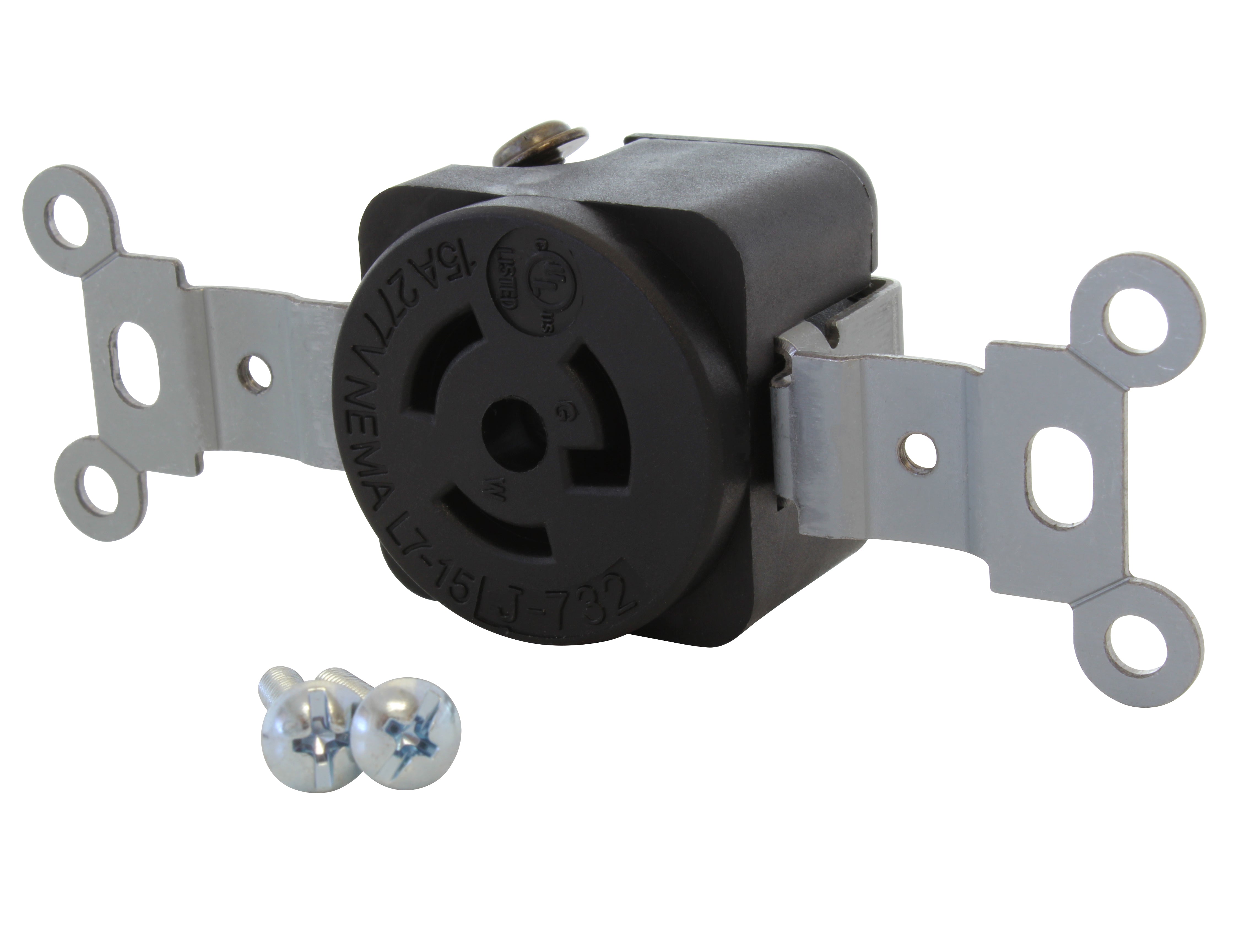 L715 flanged mount locking receptacle