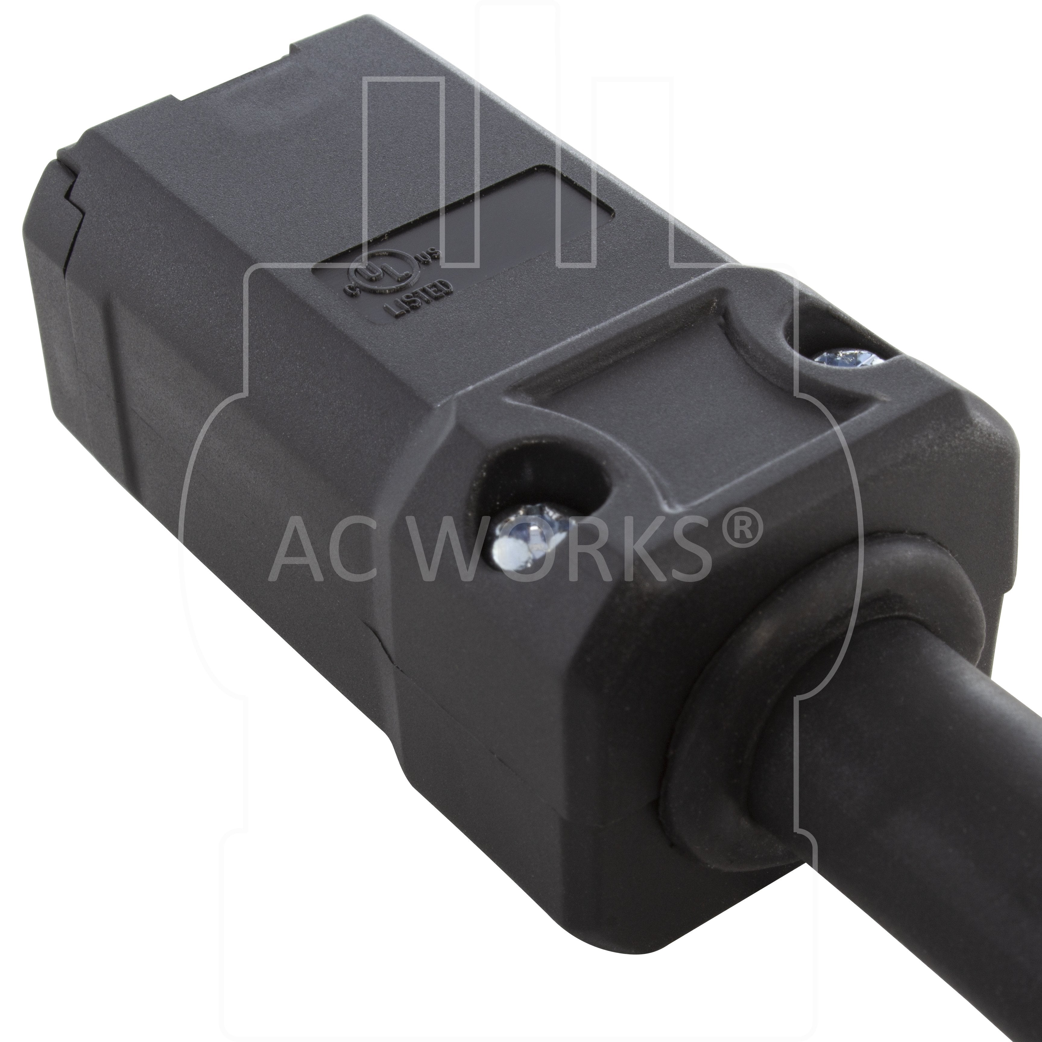 AC WORKS® [HD515PR] SOOW 12 Gauge NEMA 5-15 15A 125V Heavy Duty