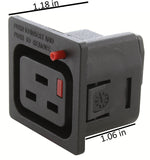 compact IT C19 outlet with locking feature