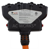 AC WORKS® [L1430CBF520-025] 25FT L14-30P 30A 4-Prong Generator Locking Plug to (4) Household Outlets with 24A Breaker