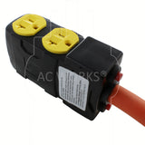 set of two 20 amp household connectors with circuit breaker