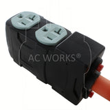second set of 20 amp household connectors with circuit breaker