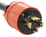 AC Works, NEMA L14-30P, L1430 plug, 4 prong locking plug, 30 amp twist lock plug