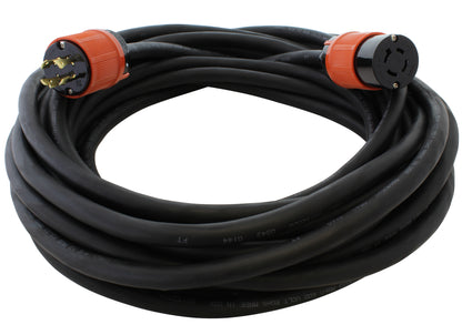 AC WORKS® [L1520PR] SOOW 12/4 NEMA L15-20 20A 3-Phase 250V Industrial Rubber Extension Cord