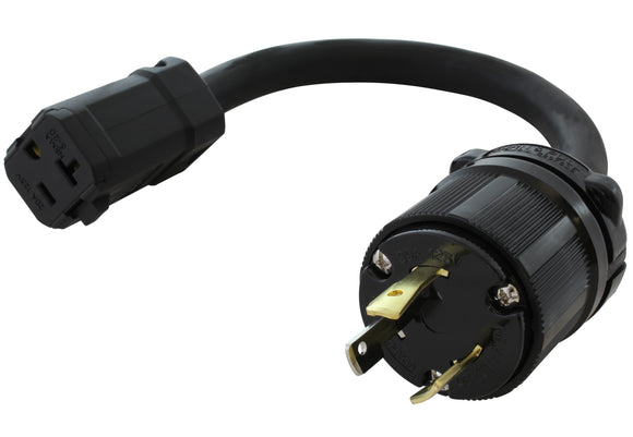 flexible black 3-prong adapter