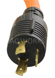 AC Works, NEMA L5-30P, L530 plug, 30 amp 3 prong locking plug