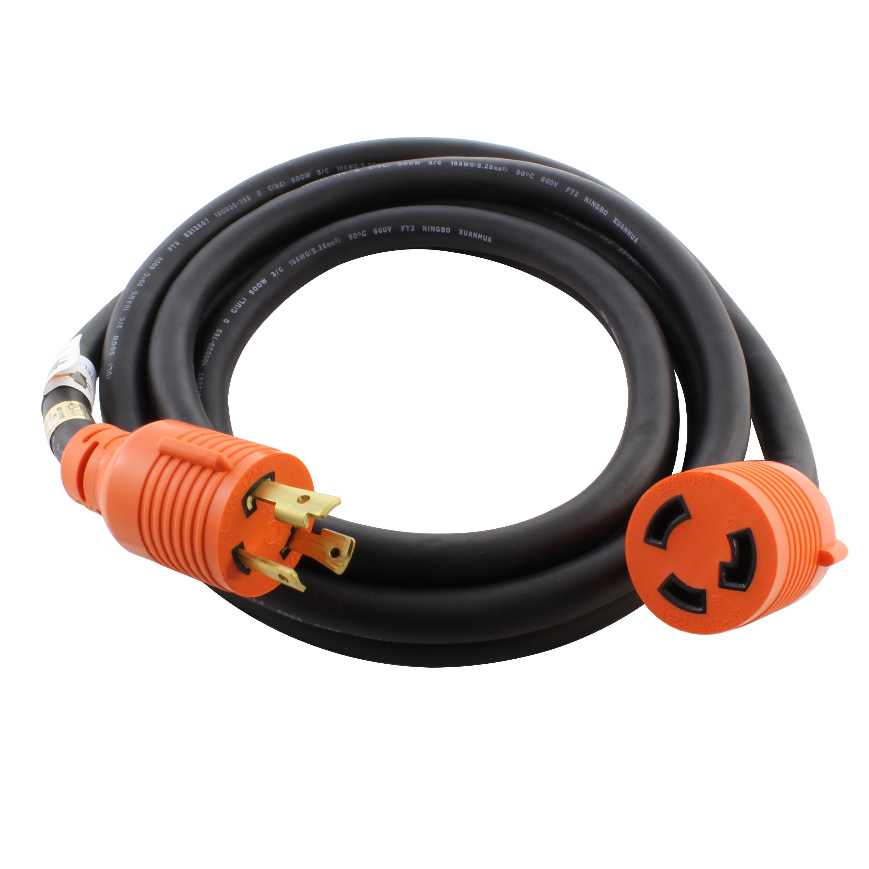 AC WORKS® L5-30 SOOW 10/3 3-Prong Generator Extension Cord – AC