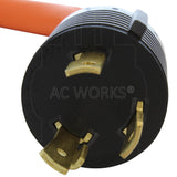 AC WORKS® [L630CB620] 1.5FT 30A 3-Prong L6-30P Locking Plug to 6-15/20 Outlet with 20A Breaker