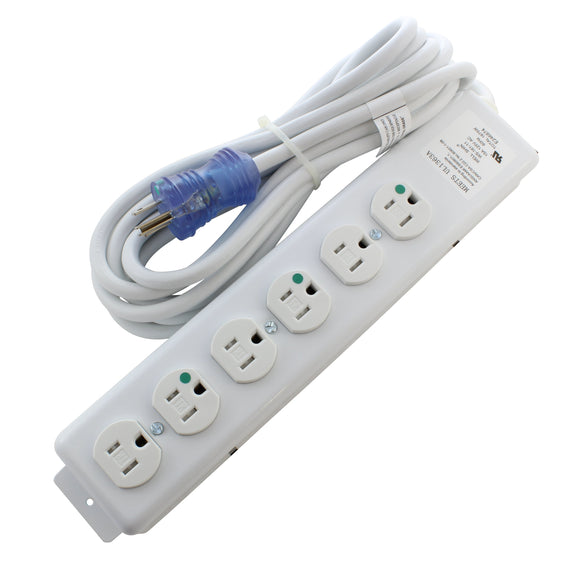 Hospital grade power strip, power strip with medical grade plugs and outlets