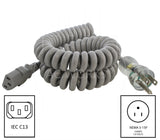 NEMA 5-15P to IEC C13, 515 green dot plug to C13 female connector, household plug to C13 connector