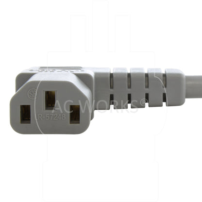 left angle C13 connector, left IEC C13