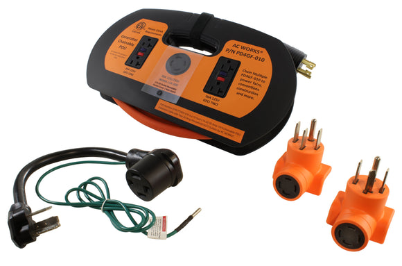 residential power distribution kit with GFCI outlets