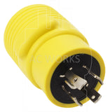 AC Works, NEMA L14-20P, L14-20P, L1420P, L1420, 4 prong locking plug, twist lock plug