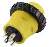 RVL1420M30, NEMA L14-20P, L14-20P, L1420P, L1420, 4 prong locking plug, nickel plated plug, Ac Works, AC connectors