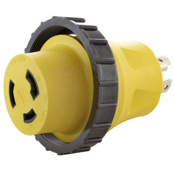 AC WORKS yellow adapter, compact adapter, locking adapter, adapter with ring, AC Connectors