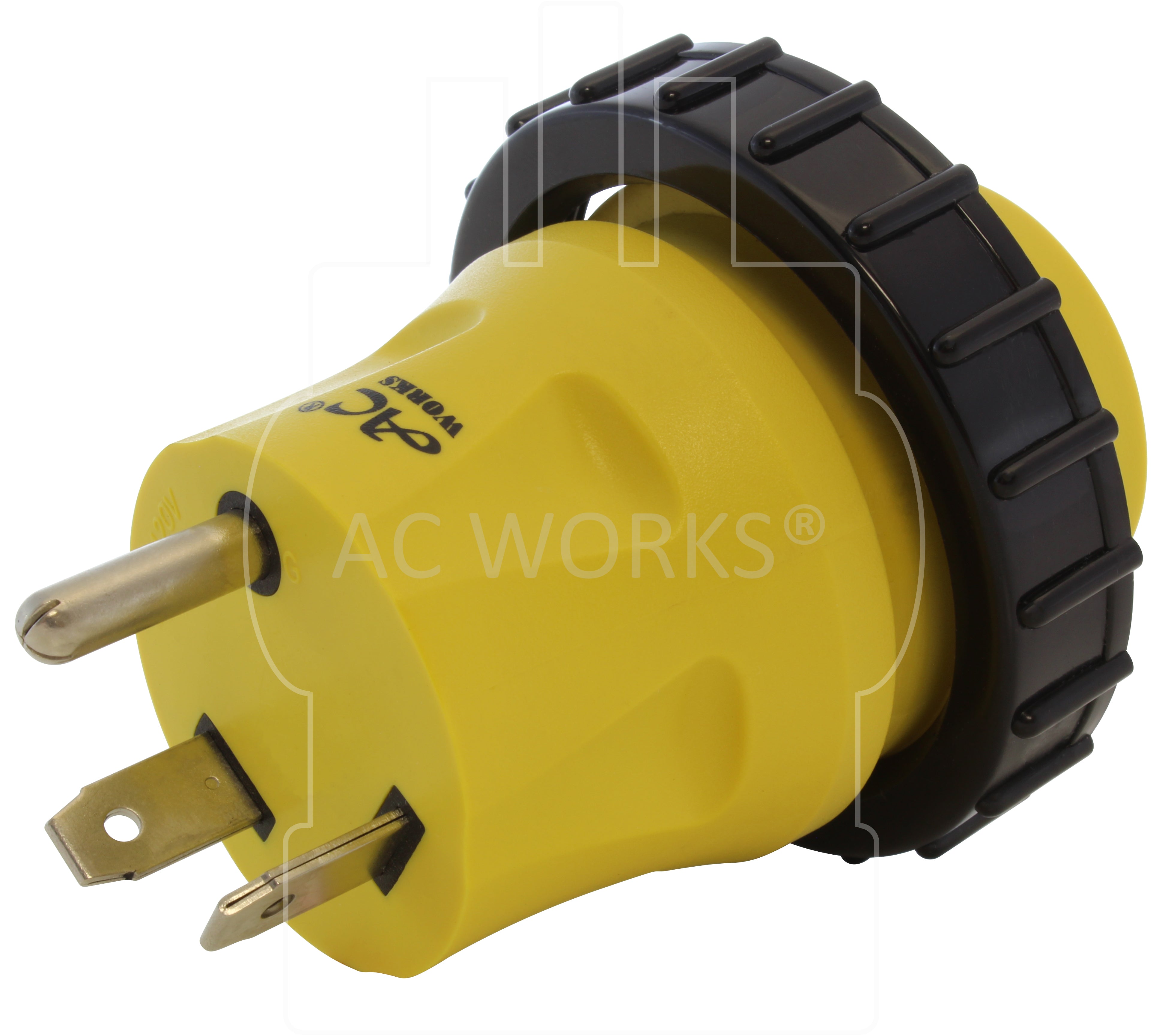 AC WORKS® [RVTTM30] RV 30A TT-30P Plug to L5-30R RV/Marine 30A Detachable Inlet Connection