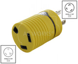 AC WORKS® [RVL530TT] RV Generator Adapter L5-30P 30A 3-Prong Locking Plug to RV 30A TT-30R adapter