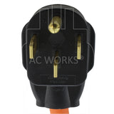 NEMA 14-50P, 1450 male plug, 4-prong 50 amp range plug, 4-prong straight blade generator plug